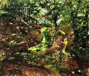 Lovis Corinth Waldinneres in Bernried oil on canvas